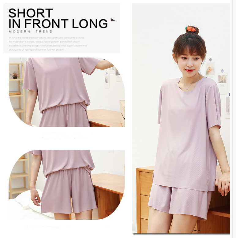 Title 14, Ice silk soft soft short sleeve shorts suit