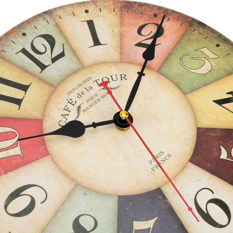 Large Wall Clock, 40x40cm Modern Farmhouse Style With Clear Roman Numerals, Perfect Large Kitchen Clock And Large Wall Clocks For Living Room, Ideal For Bedroom, Cafe, Hotel Decor  No Batteries