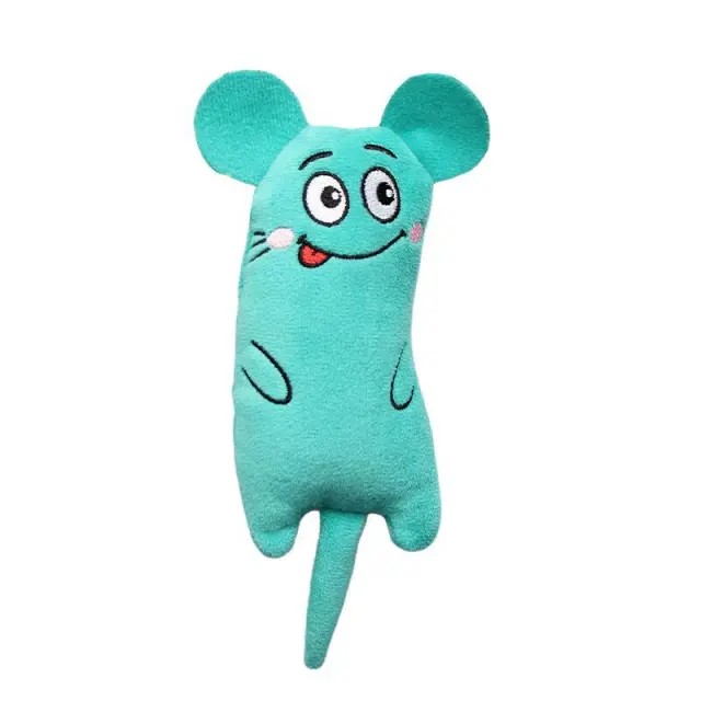 Cat Pet Plush Embroidered Mint Toys Green - Shop at LoveMi
