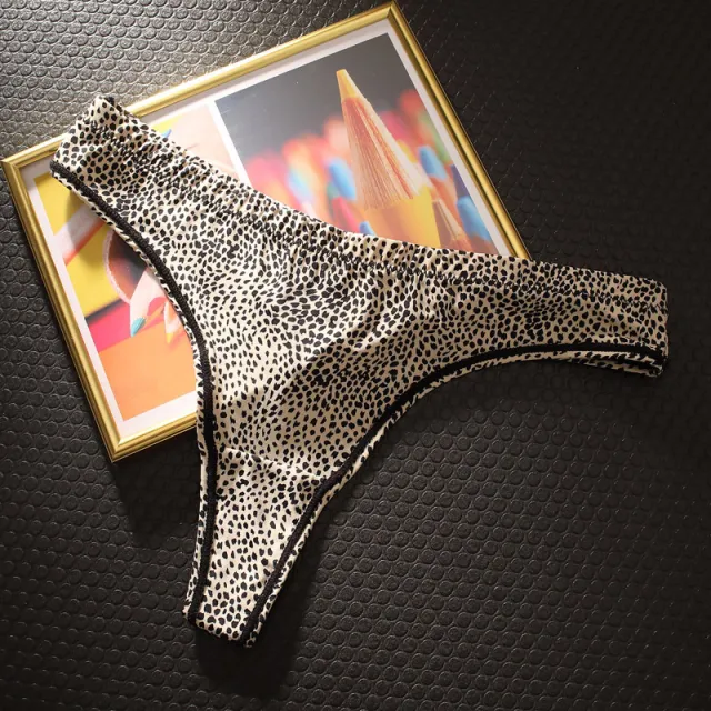 Leopard Print European And American Style Thong Sexy Seamless Black Leopard - Shop at LoveMi