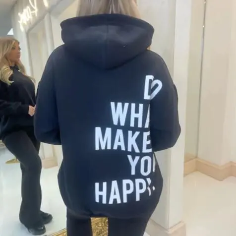 Do What Makes You Happy Hoodie Black - Shop at LoveMi