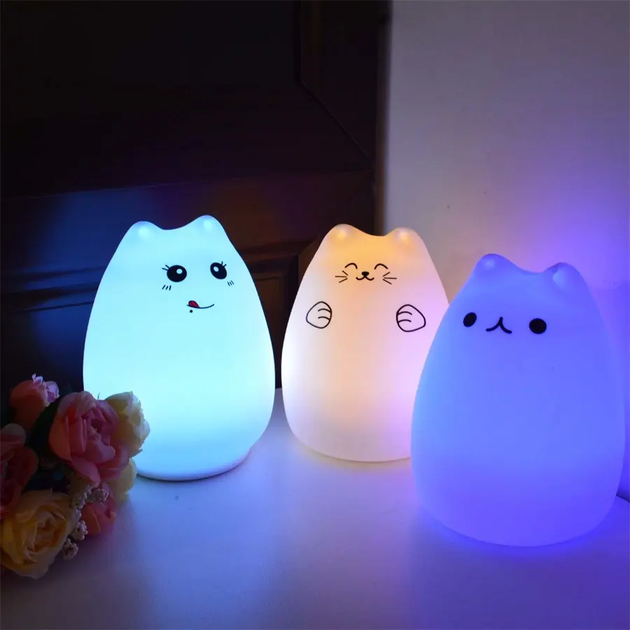 Silicone Touch Sensor LED Night Light for Children Baby