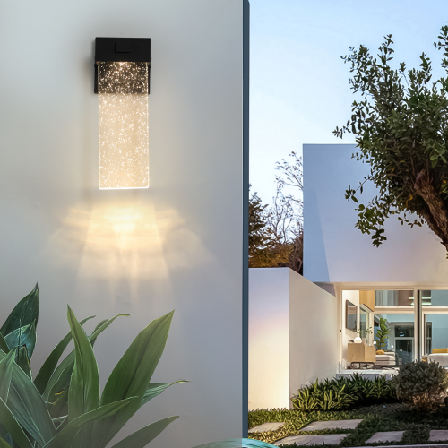Outdoor Waterproof Transparent LED Crystal Wall Light Supports Many Types Of Bulb-2 Packs  Unavailable Platforms- Temu