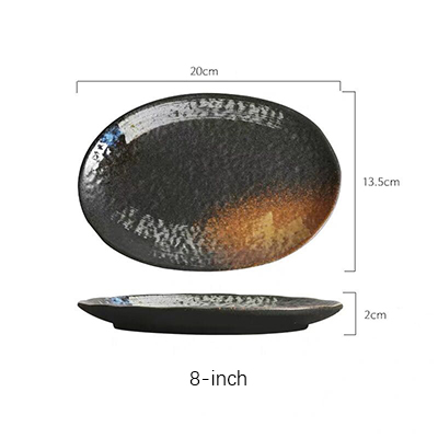 Title 2, Large Ceramic Rice Kitchen Household Flat Oval ...