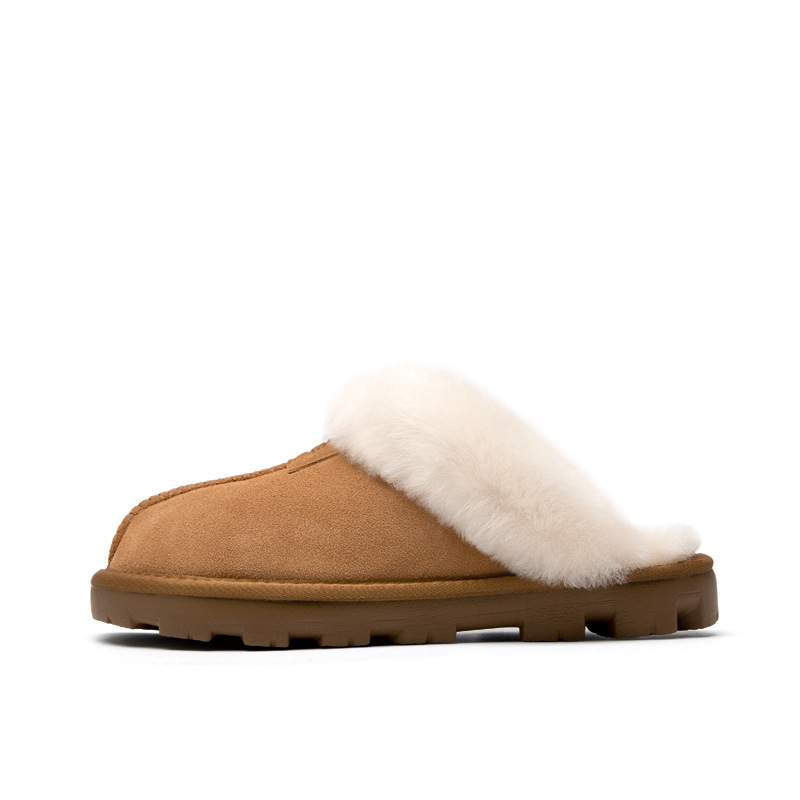 Wrapped Wool Snow Boots With Fur