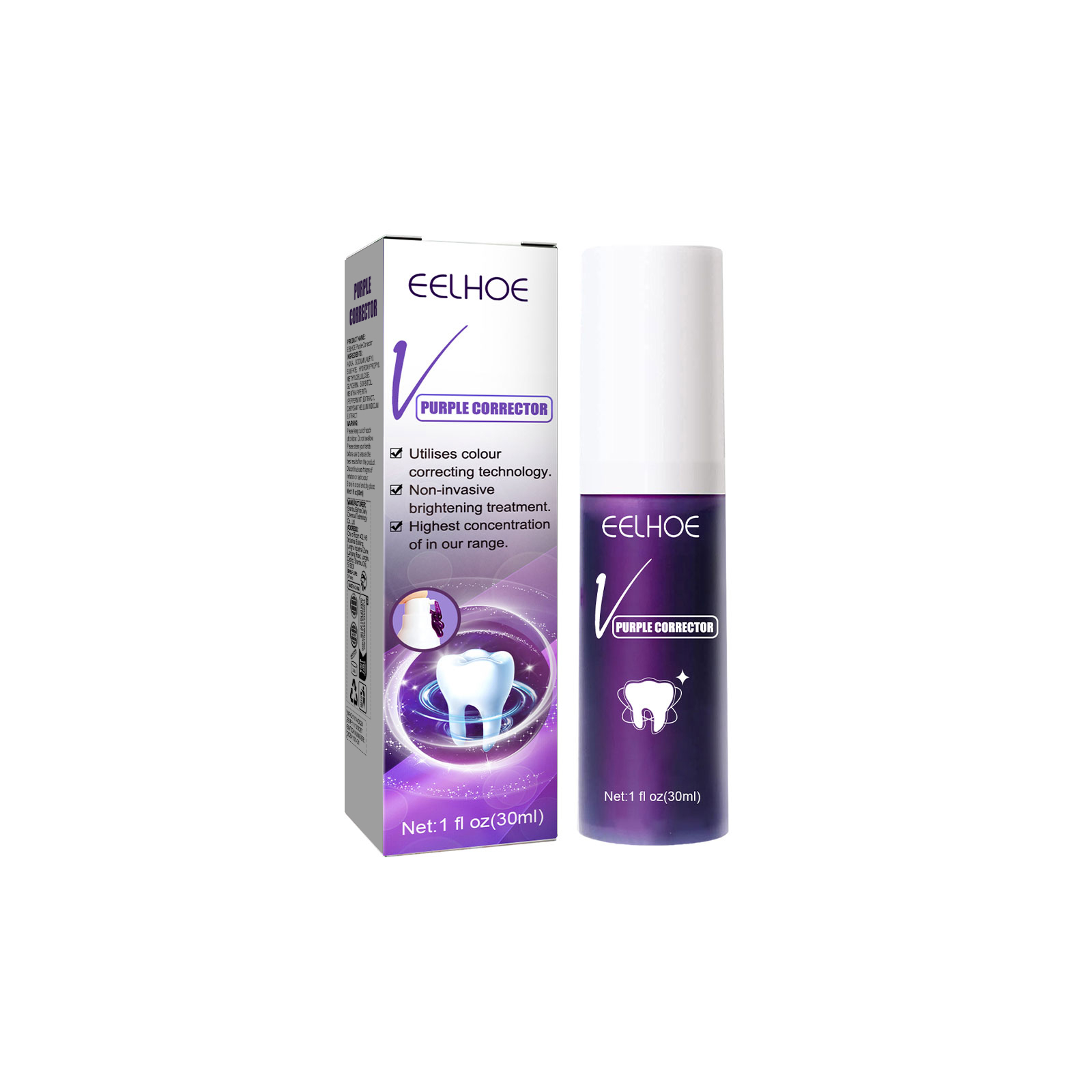 V34 Teeth Whitening Toothpaste 30ml-box product image