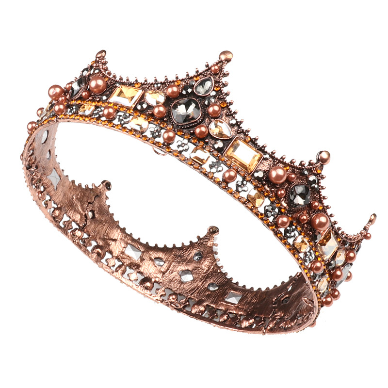 Rhinestone Round Crown Hair Jewelry