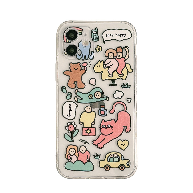 Title 5, Ins Funny Cat Phone Case Przezroczysty Tpu Crea...