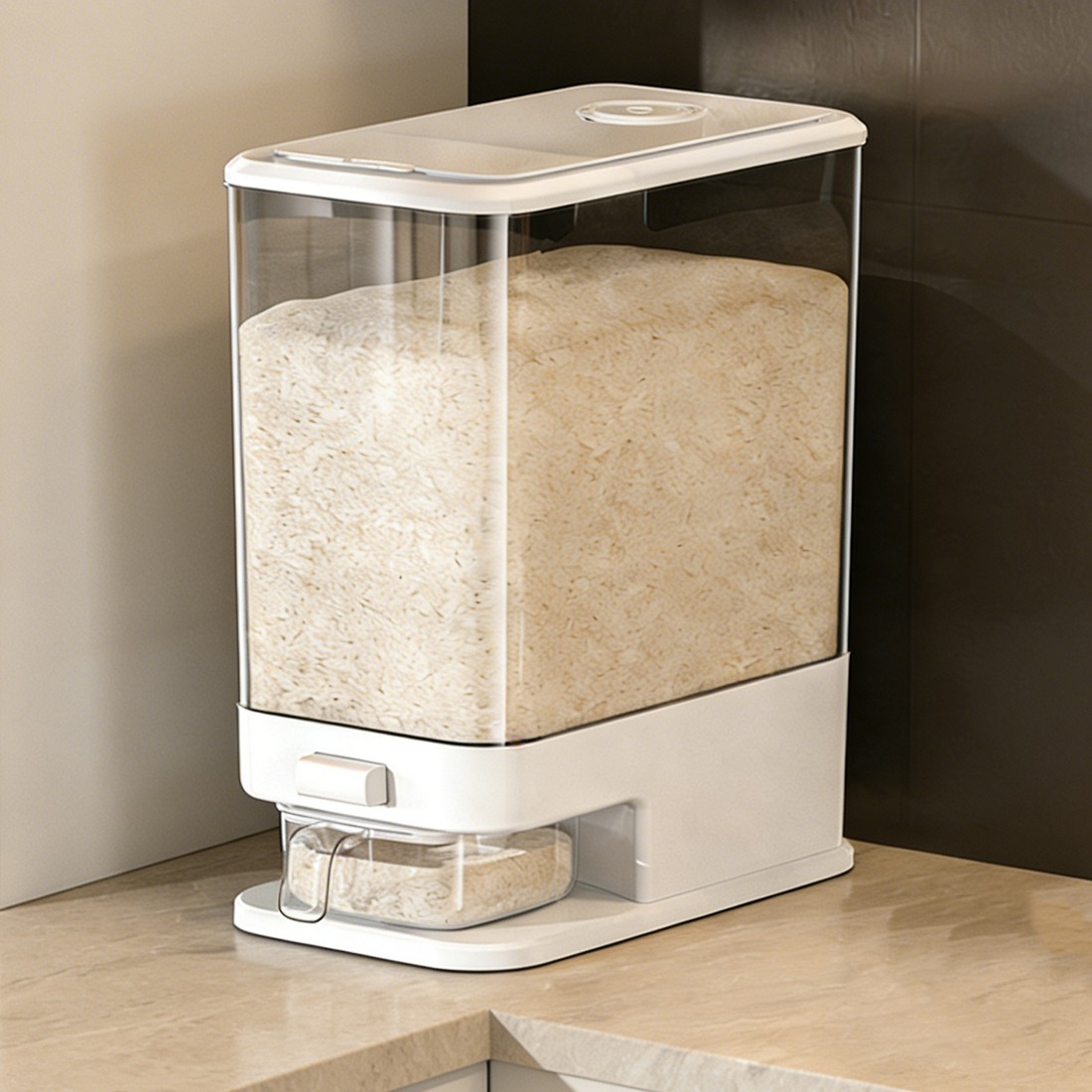 NEW 5&10KG Rice Dispenser Container Cereal Box Dry Food Grain Storage Home UK — image 2