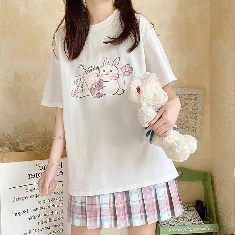 Title 5, Japanese Milk Tea Bunny Short-sleeved T-shirt W...