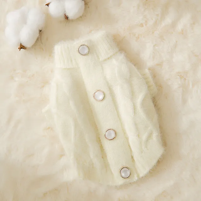 Knit Sweater Kitty Autumn And Winter Warm Two legged Clothes Apricot - Shop at LoveMi