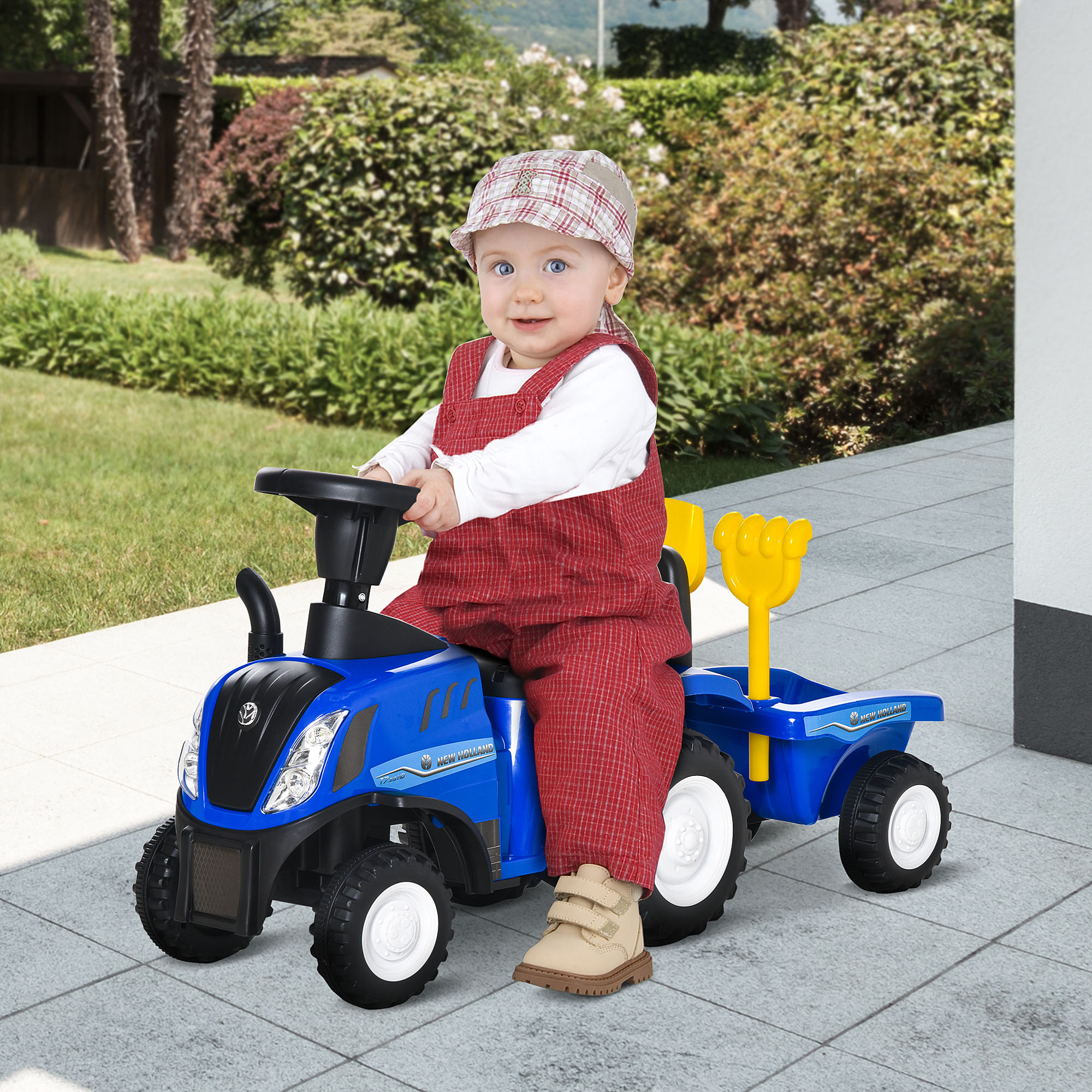 Children's Walker, Equipped With A Foot Operated Slider, Horn, And Storage — image 10