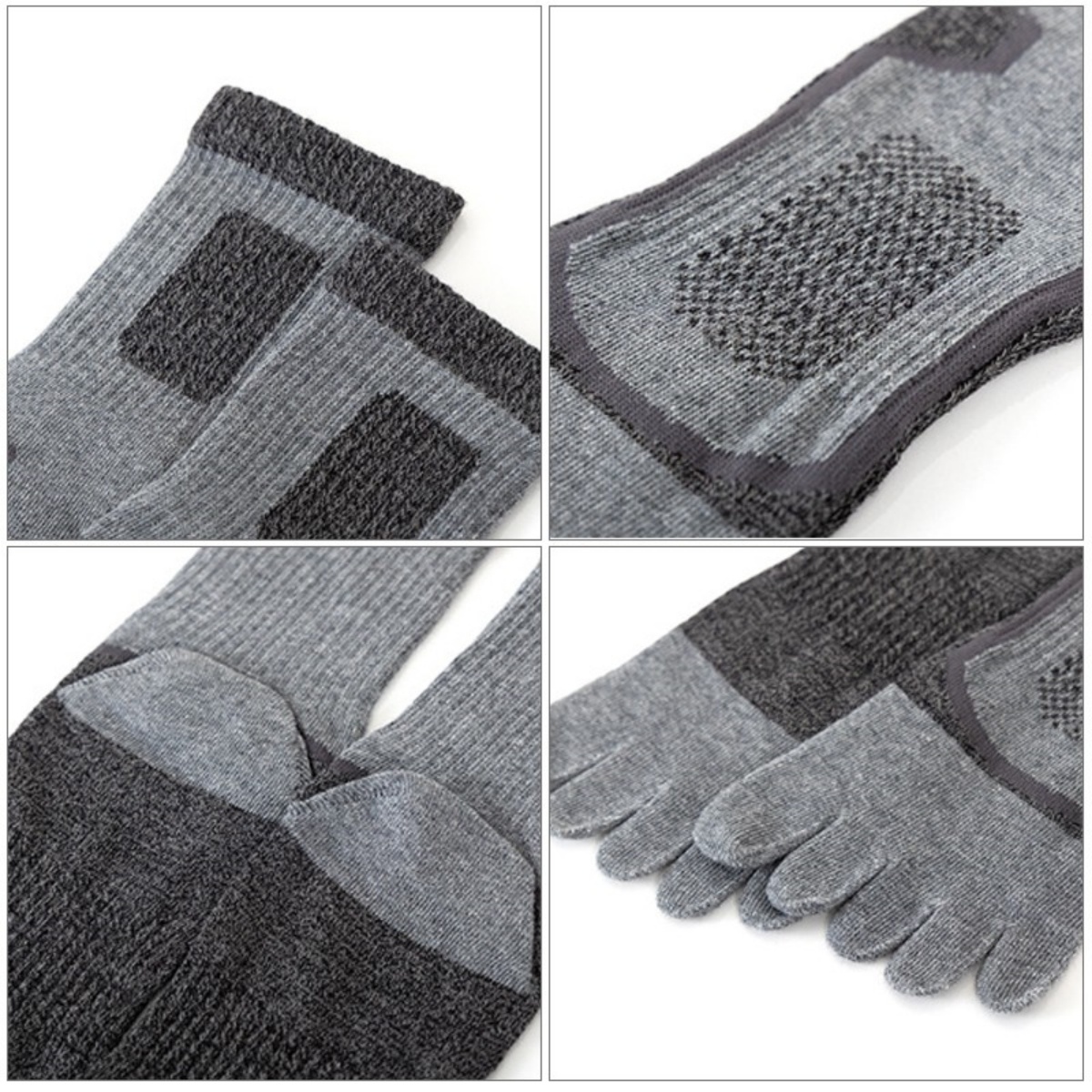 5Pairs Mens Cotton Blend Athletic Running Sports Socks Finger Toe Sock — image 8