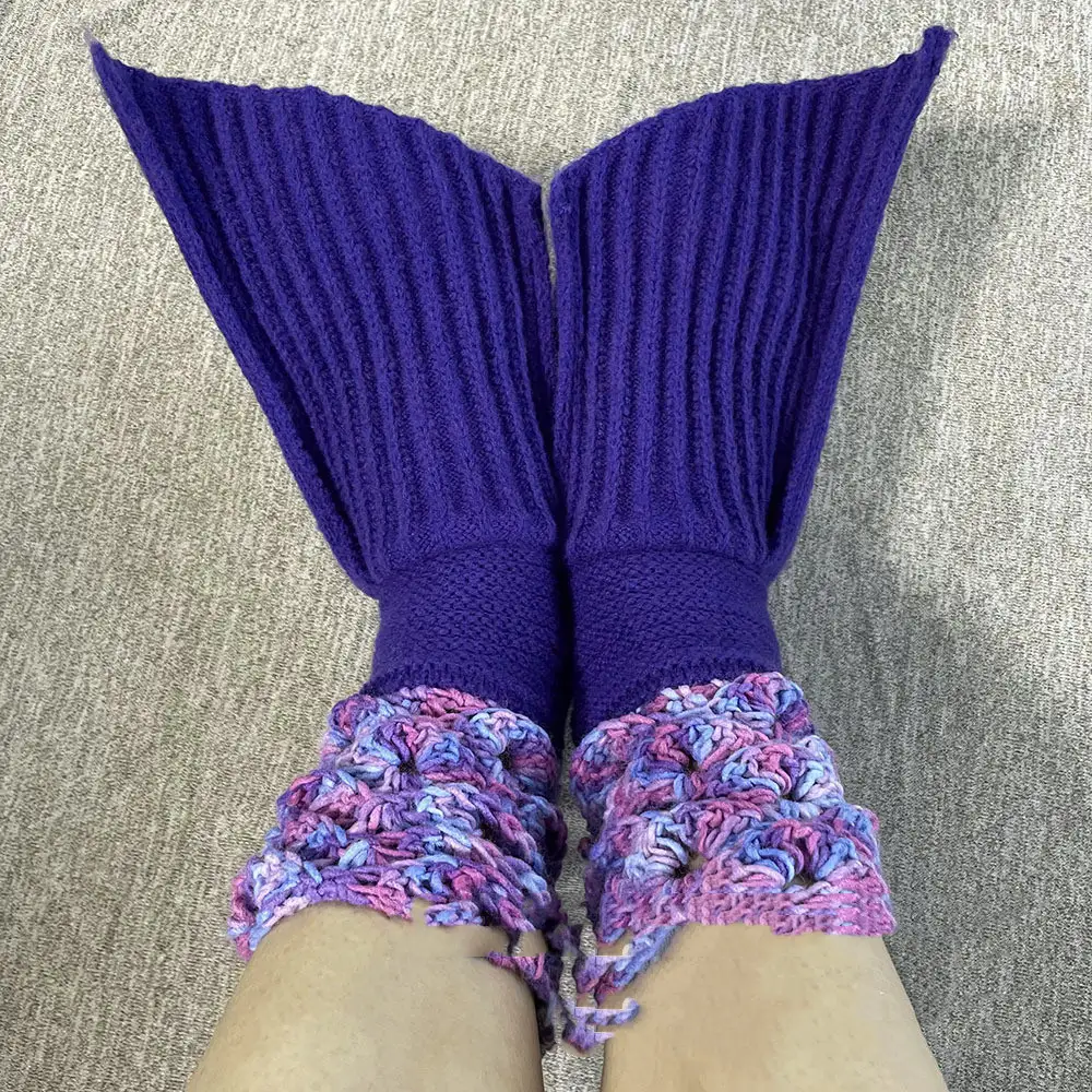 New Ins Warm Mermaid Knitted Wool Floor Socks
