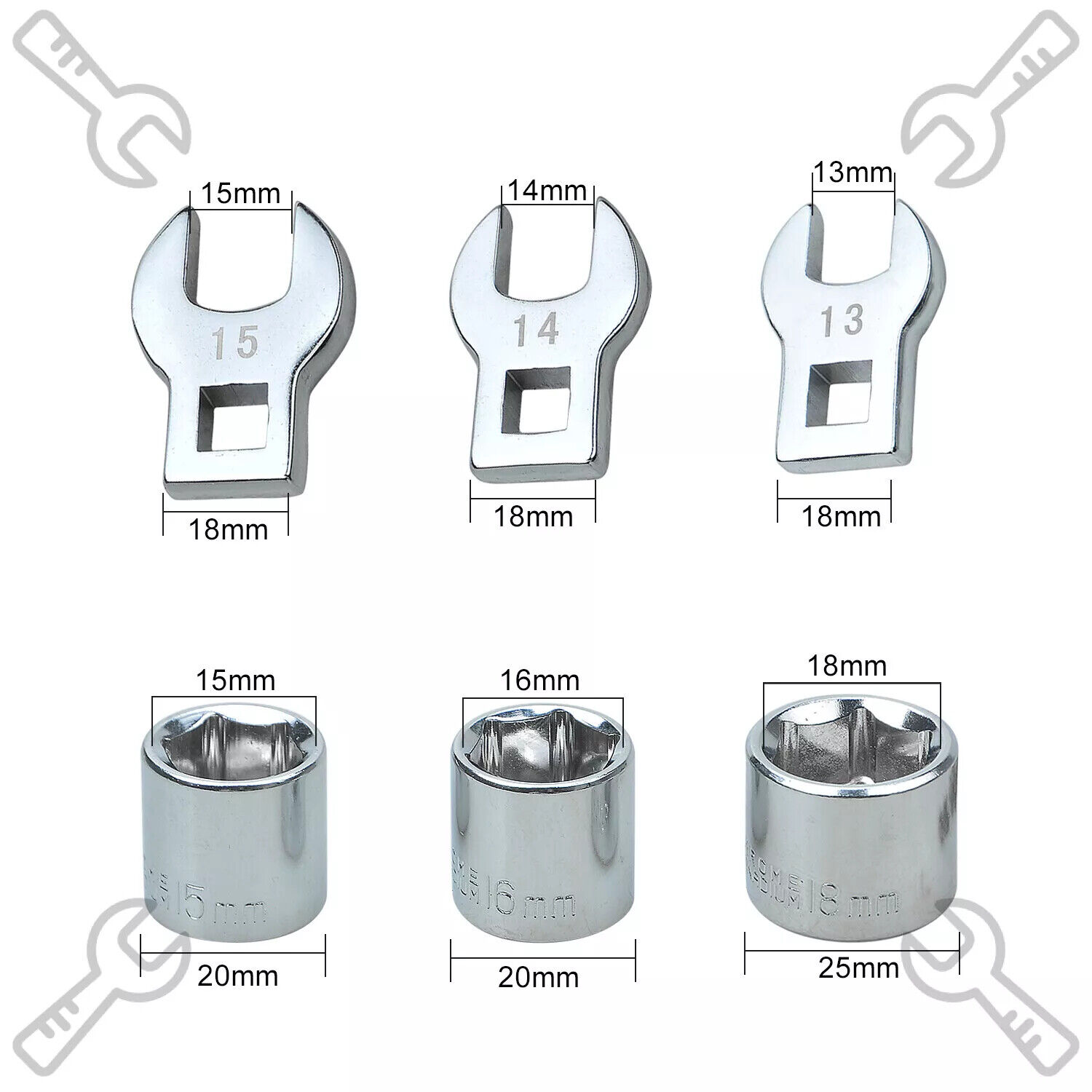 8Pcs Serpentine Belt Tension Setting Tool Set 580mm Long Pulley Wrench Kit — image 4