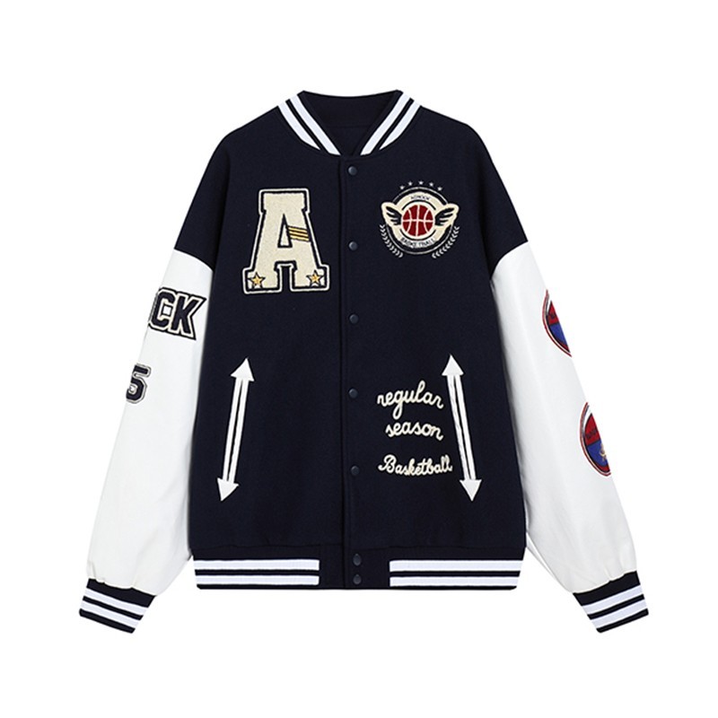 Original American Letter Flocking Jacket Tide Woo Exclusive