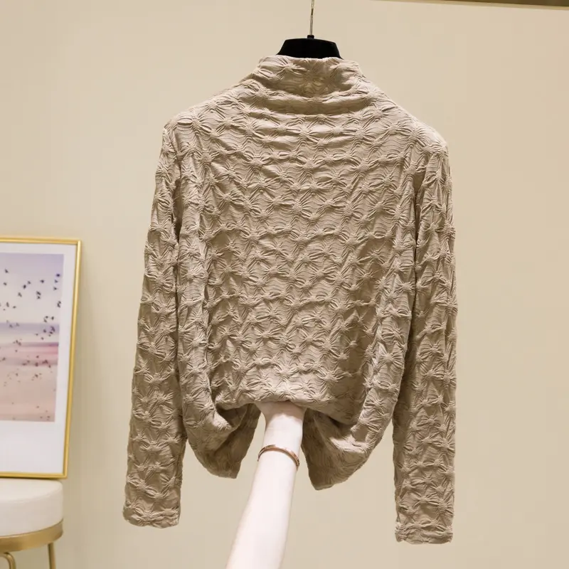 Collar Knit Bottoming Shirt Long Sleeves