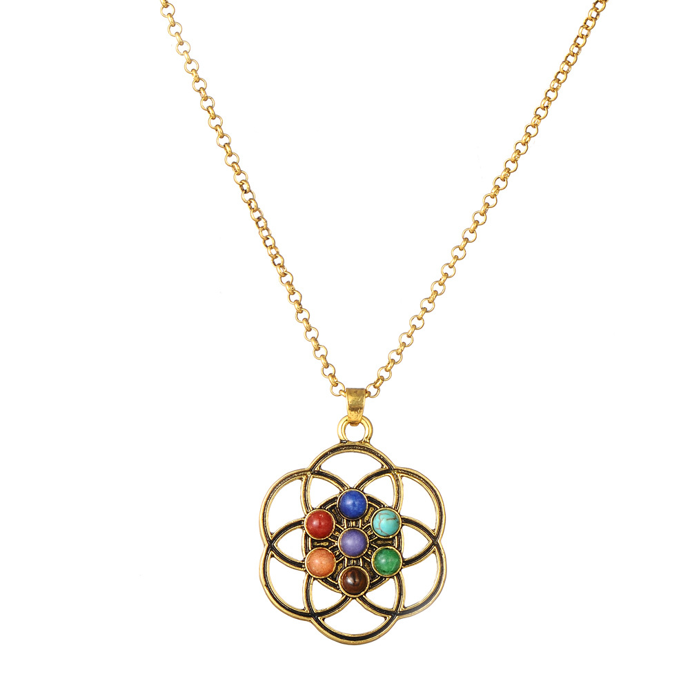 Hidden Silver Pendant Energy Stone Necklace Yoga