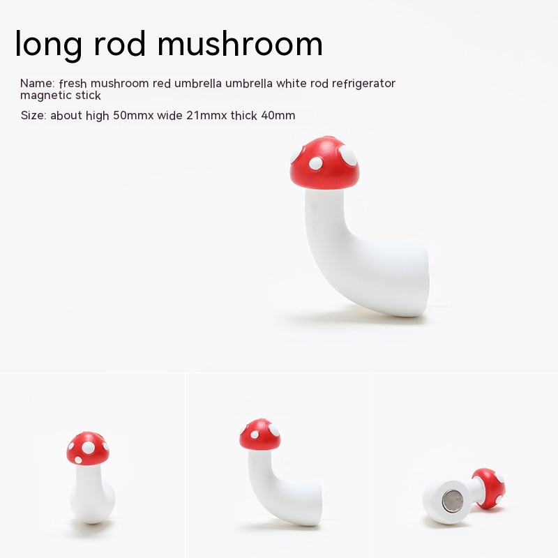 Title 3, Red Mushroom 3D Three-dimensional Magnet Refrid...