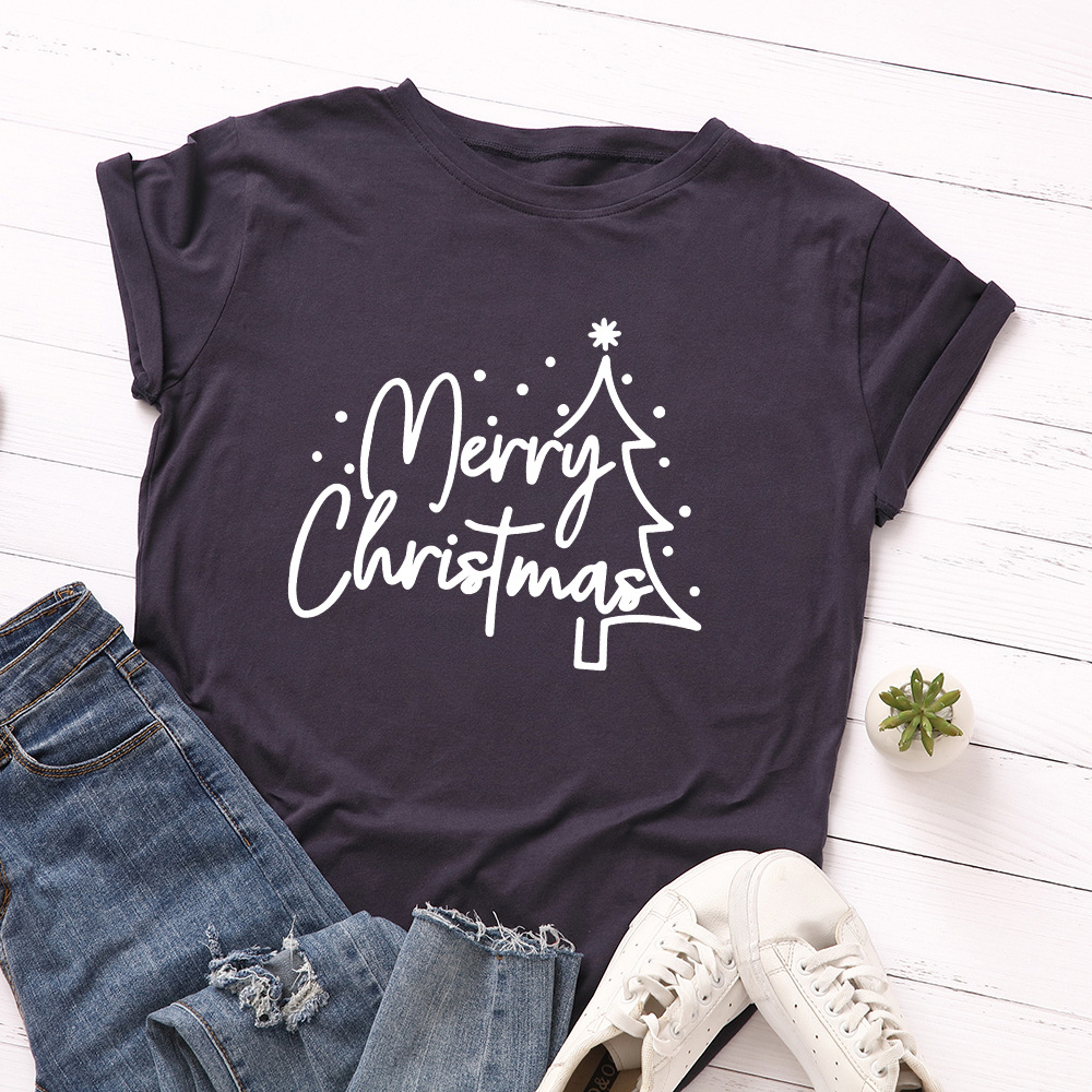 Beautiful Women's Loose Round Neck Short Sleeve T-shirt