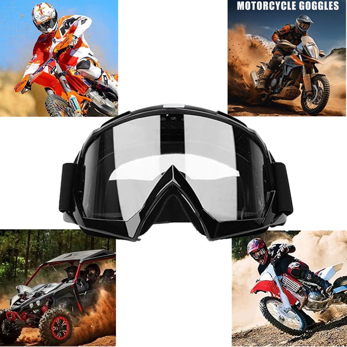 Off-Road Motorcycle Motocross Goggles Dirt Bike ATV UTV M T B UV400 Riding — image 9