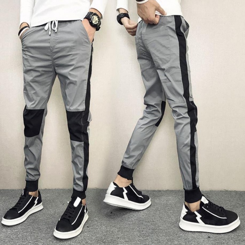 Title 6, Mens Casual Stitching Gradient All Match Pants...