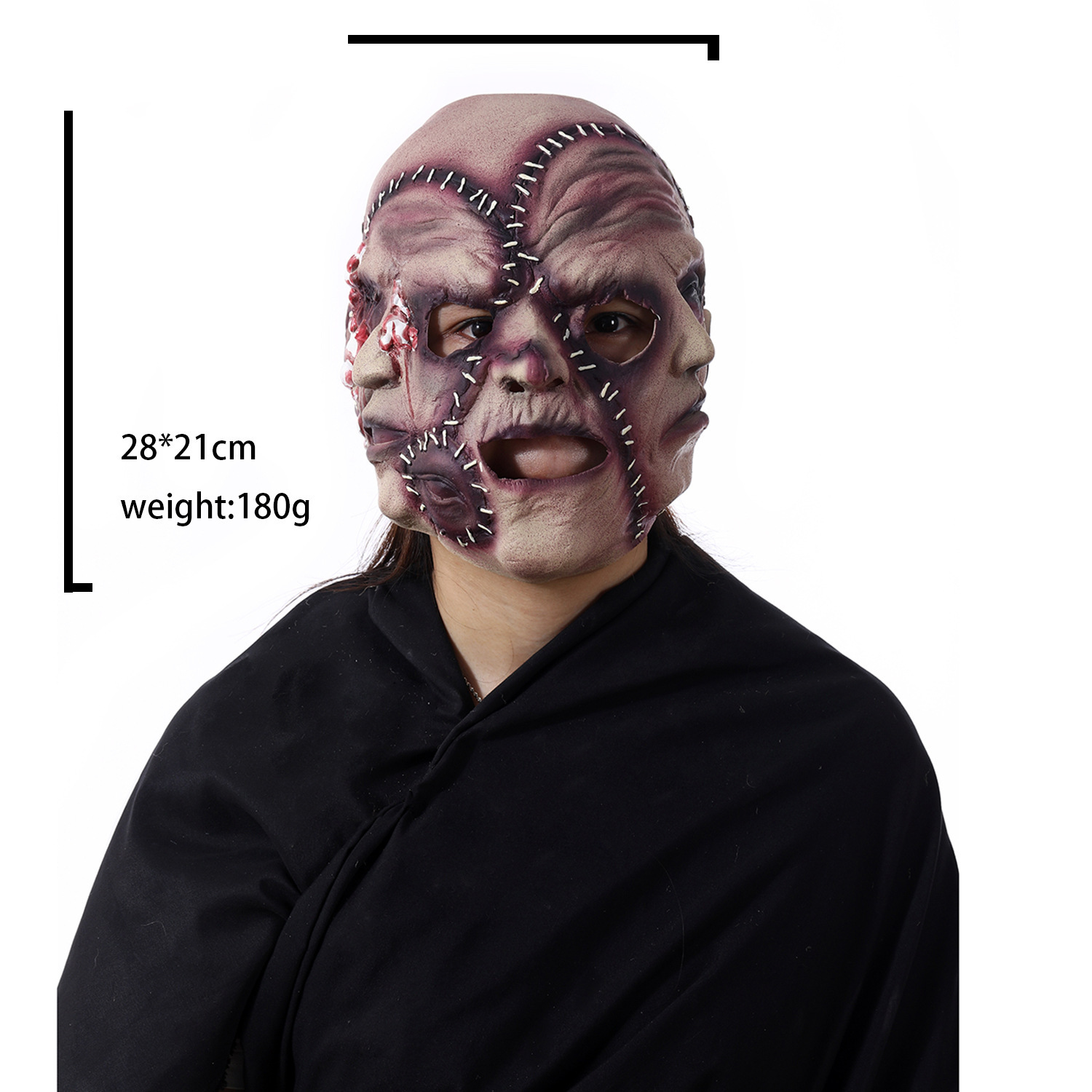 Halloween Three-sided Grimace Horror Mask Cosplay Mask Party Scary Mask Prop — foto 4