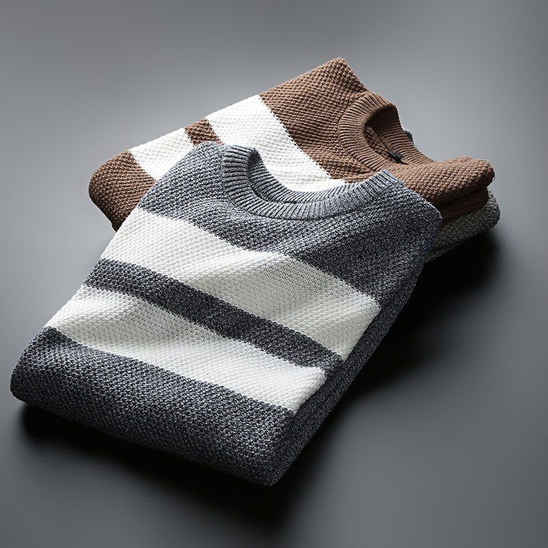 Title 4, Mens Versatile Knitwear Striped Sweater – Effo...