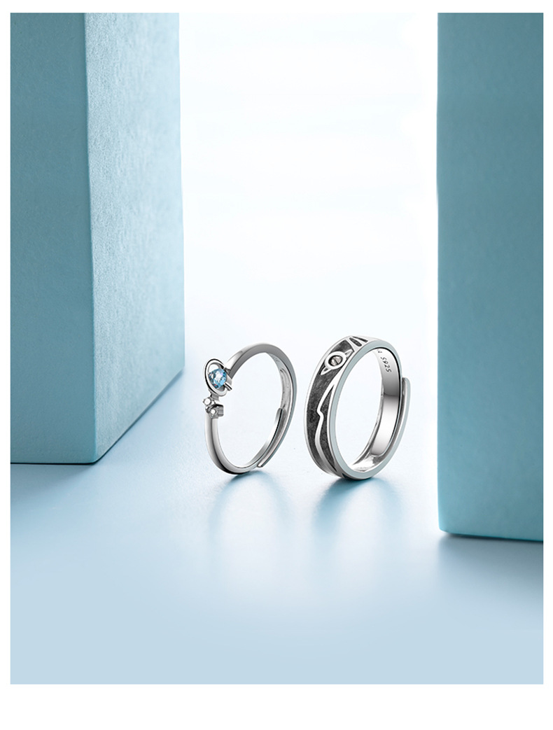 Fashion Simple Dream Planet Couple Ring