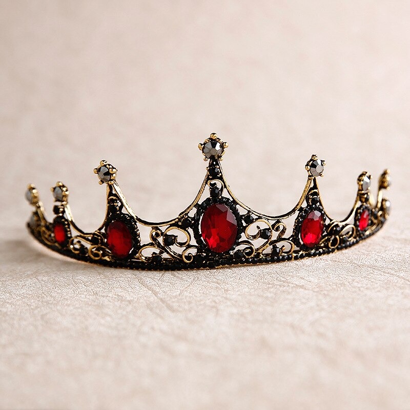 New Baroque Retro Black Crown Bridal Headdress Wedding Wedding Photo Accessories — foto 3
