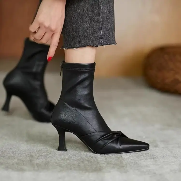 2026 Women's Pointed Toe Ankle Boots Fall