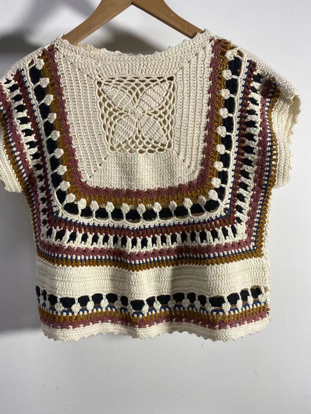 Title 3, Heavy Industry Crochet Knitted Pullover Vest Fa...