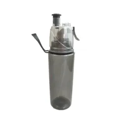 Spray Water Bottle 600ML Sports Cycling Mist Spray Water Bottle - Black - View 1