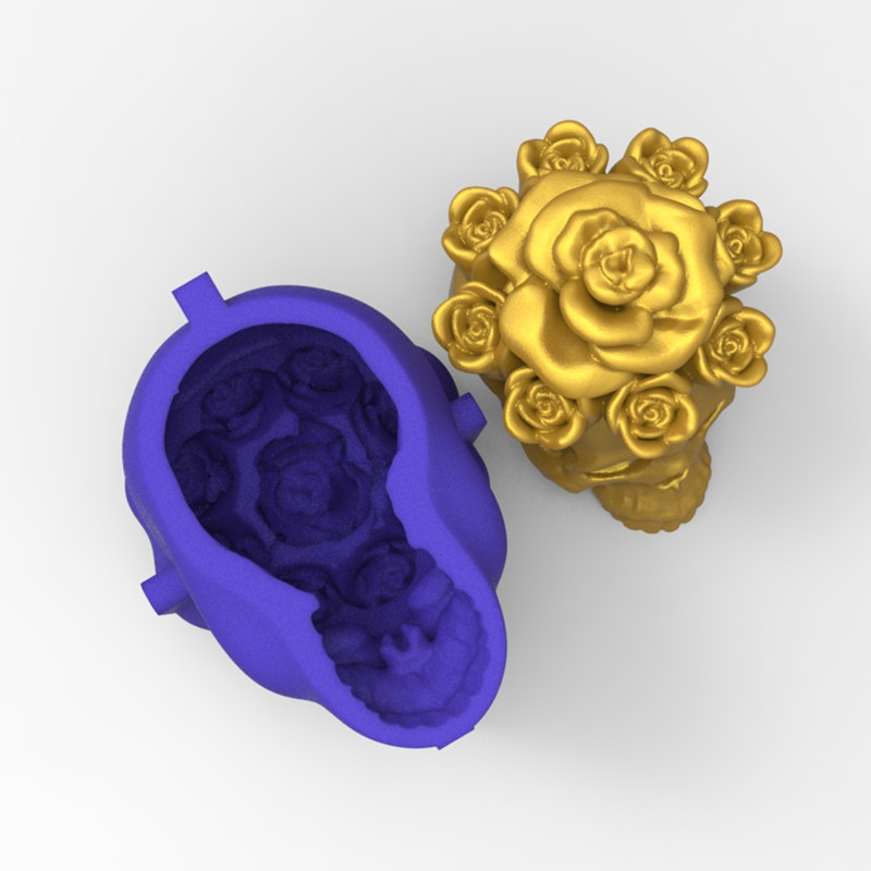 Rose Skull Silicone Mold