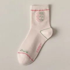 Women's Fashion Mid-calf High-top Cotton Socks - Three Strawberries - View 1