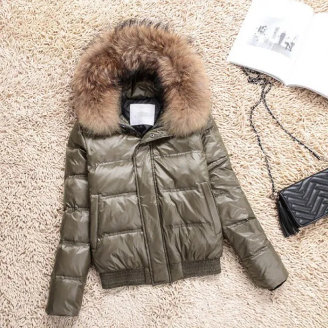Women Slim Thicken Thin Waist Jacket Green - Shop at LoveMi