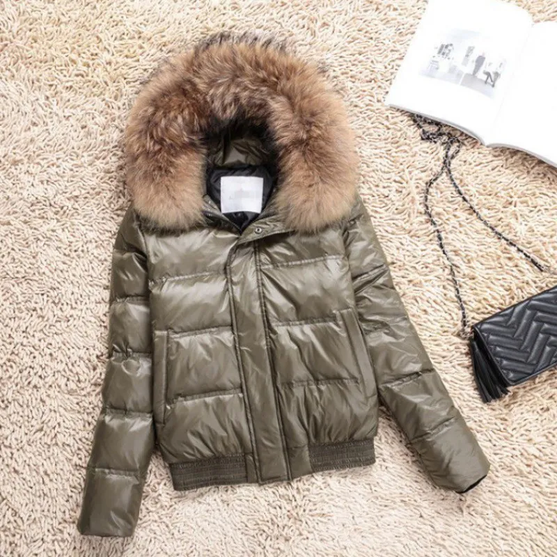 Women Slim Thicken Thin Waist Jacket - Green