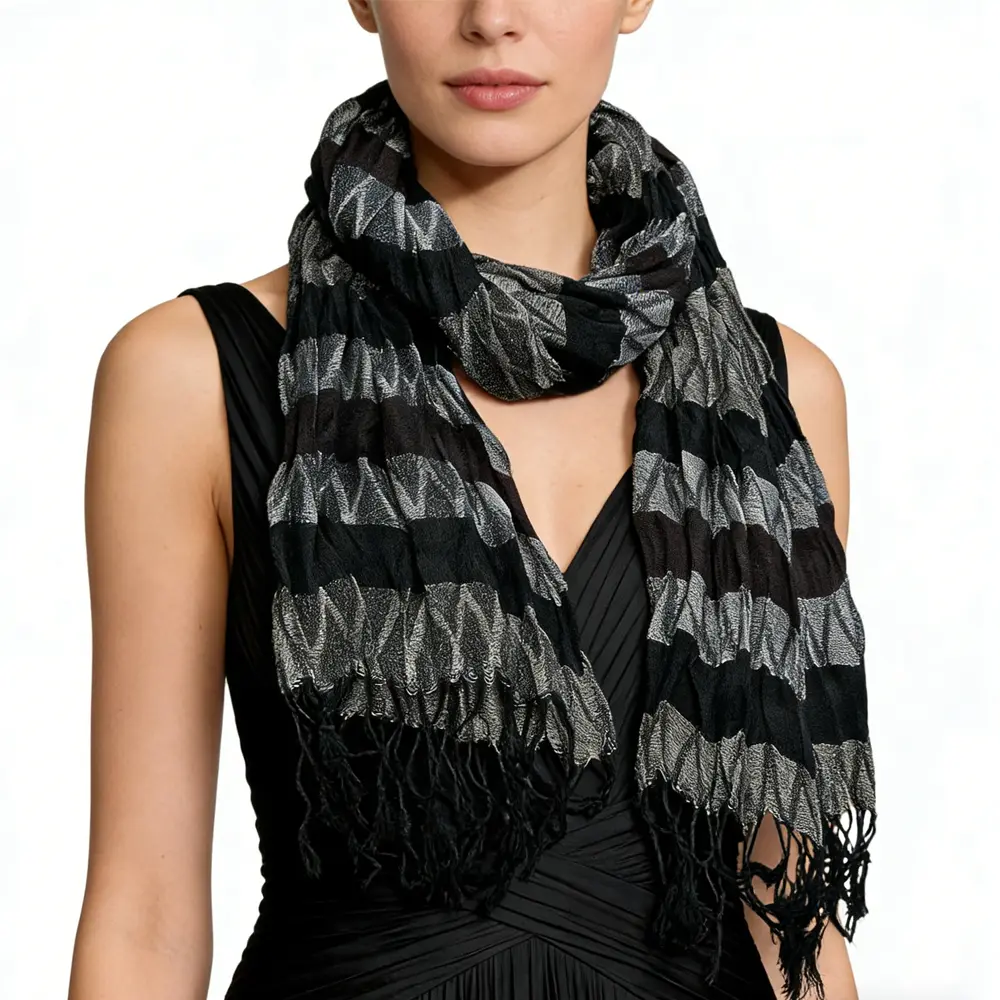 2pcs  Unique Texture Jacquard Pattern,Warm Beige Neutrals Scarf,Versatile Everyday Scarf ,Pairs With All Casual Outfits,Office Appropriate Subtlety For Women Me