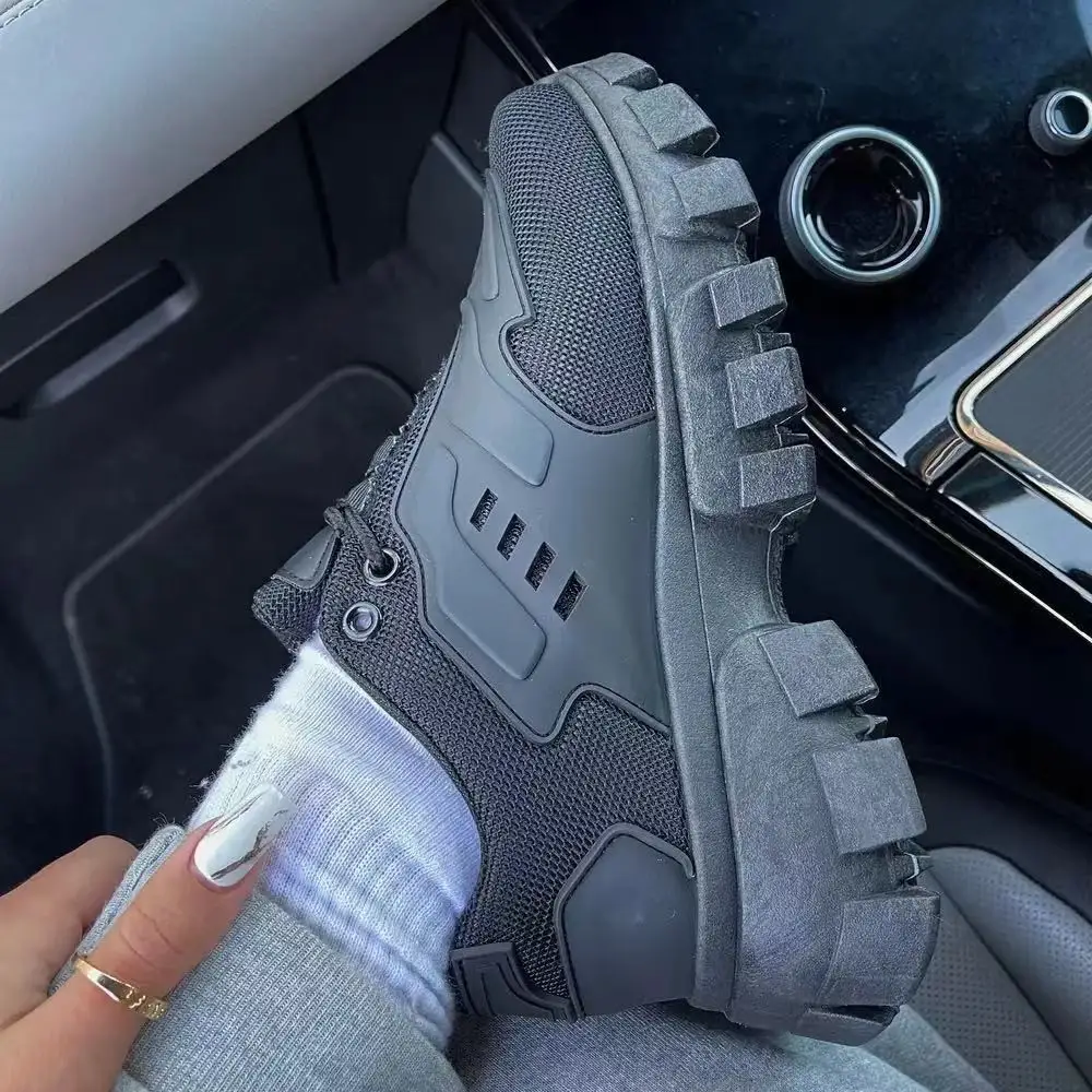 Mesh Breathable Sponge Cake Platform Daddy Shoes