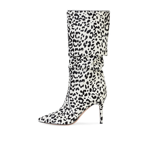 Sexy Leopard Print Women's Winter Stiletto High-heeled Boots