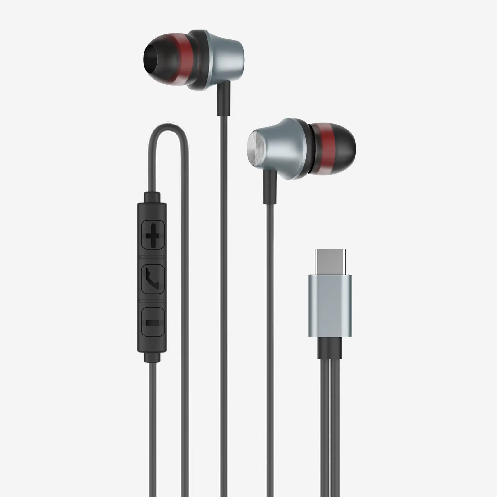 KP-236 Best-selling In-Ear Wired Headphones USB-C Universal
