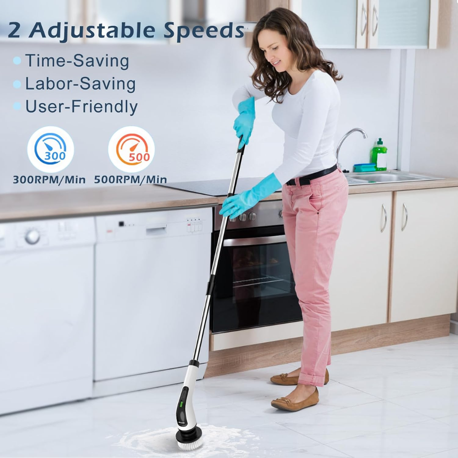 Spin Scrubber With Long Handle, Power Shower Cleaning Brush 4