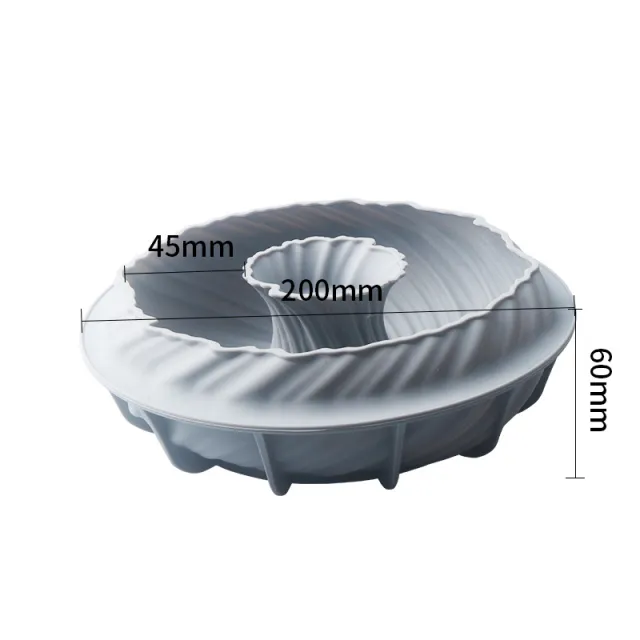 6 Turbo French Dessert Hemp Tuan Silicone Cake Mould, Big Hair Ball Yarn Mousse Mould Grey - Shop at LoveMi