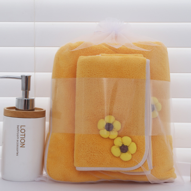 Gift Set Thickened Coral Velvet Mother Towel Net Celebrity Large Bath Towel