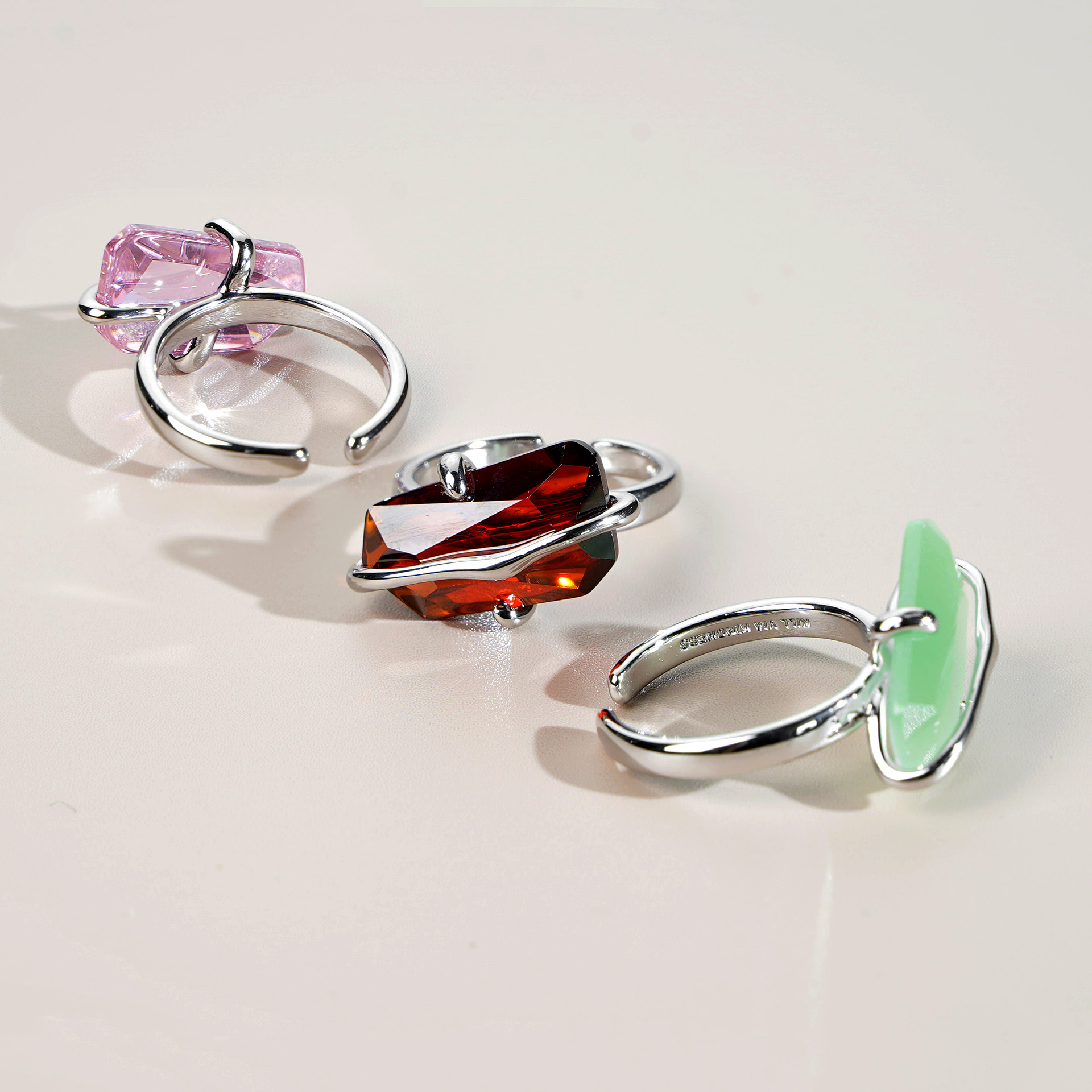 Кольцо женское с цветком персика, простой дизайн, ниша