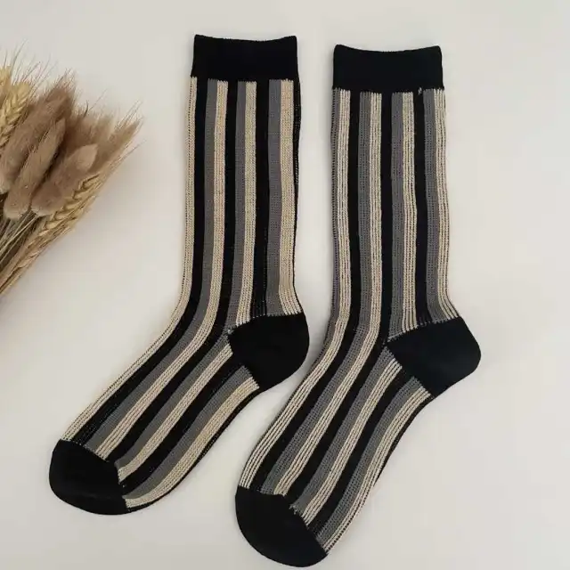Children Of New Socks In Autumn And Winter Double Needle Vertical Stripe - Shop at LoveMi