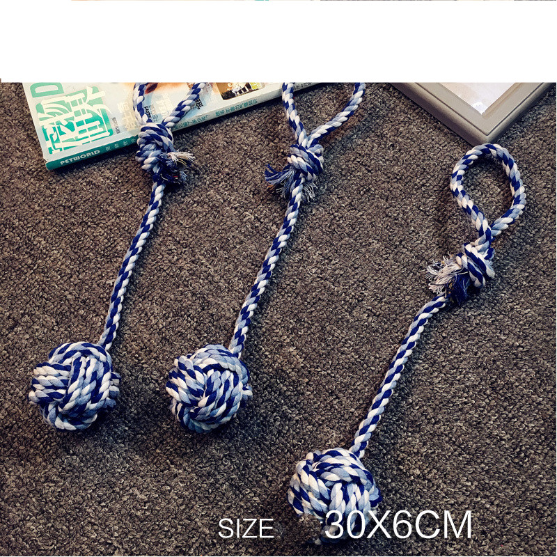 Title 34, Pet molar bite resistant cotton rope dog toy. D...