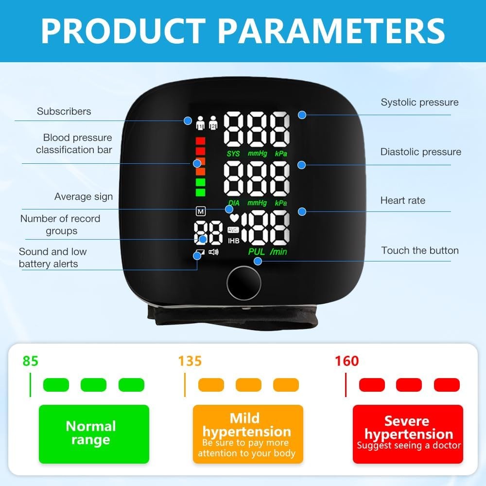 BP Monitor - Digital Blood Pressure Machine   Accurate Portable Health Monitor - Image 1