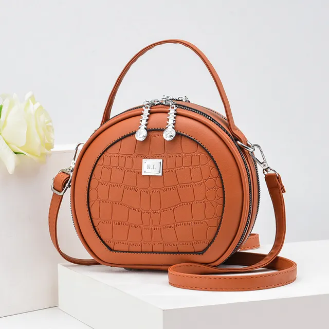 Fashion Female Bag Korean Style Small Round Bag Trendy One shoulder Messenger Bag Yellow - Shop at LoveMi