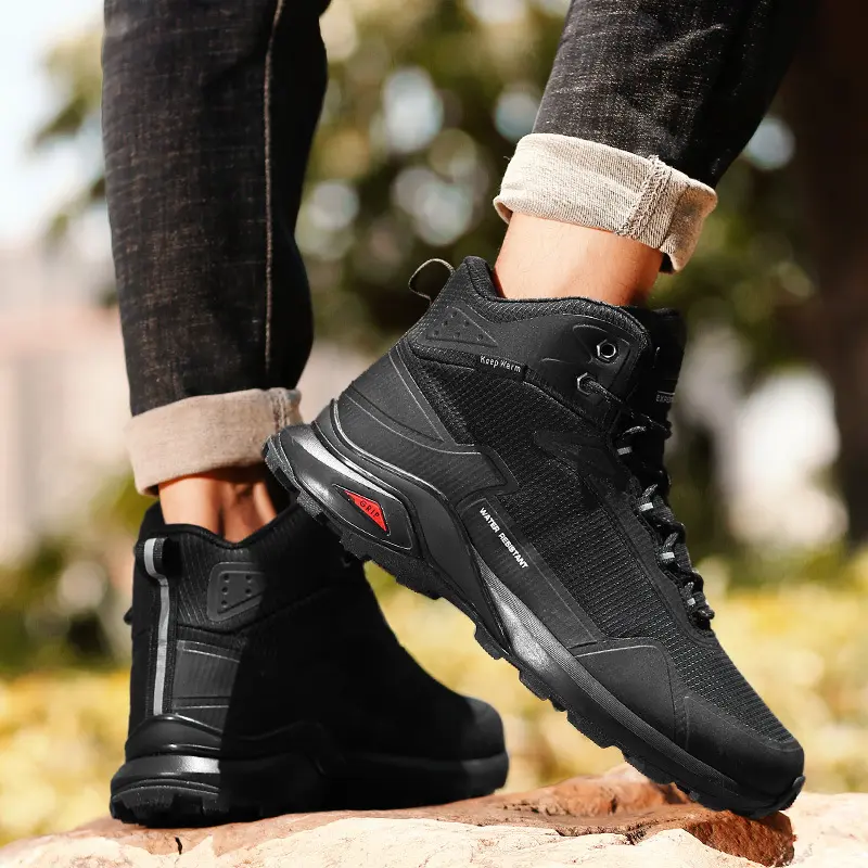 Large Size High-top Hiking Shoes Men's Winter